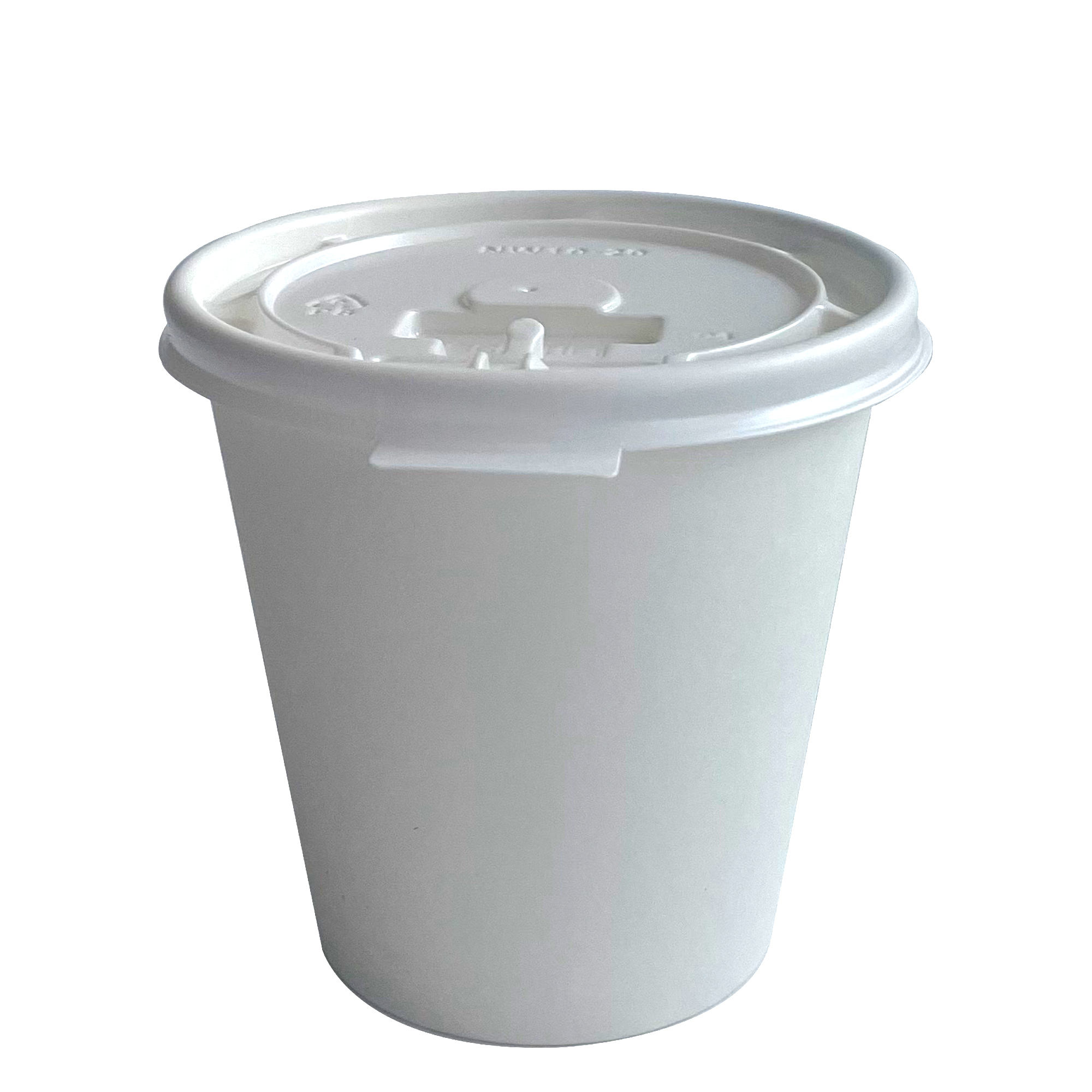 10 oz Paper Cup white plastic lid white
