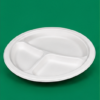 10″ Bagasse Round Plates – 3 Compartment (1)