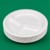 10″ Bagasse Round Plates – 3 Compartment (2)