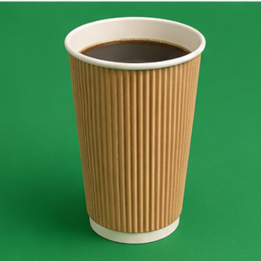 16oz Kraft Ripple Coffee Cups