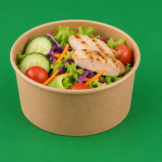 750ml Round Kraft Deli Bowls (25oz) (2)