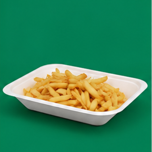 7×5″ Bagasse Chip Tray (2)