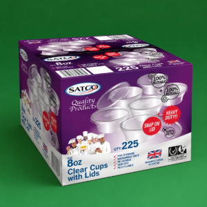 Satco 8oz Round Containers + Lids