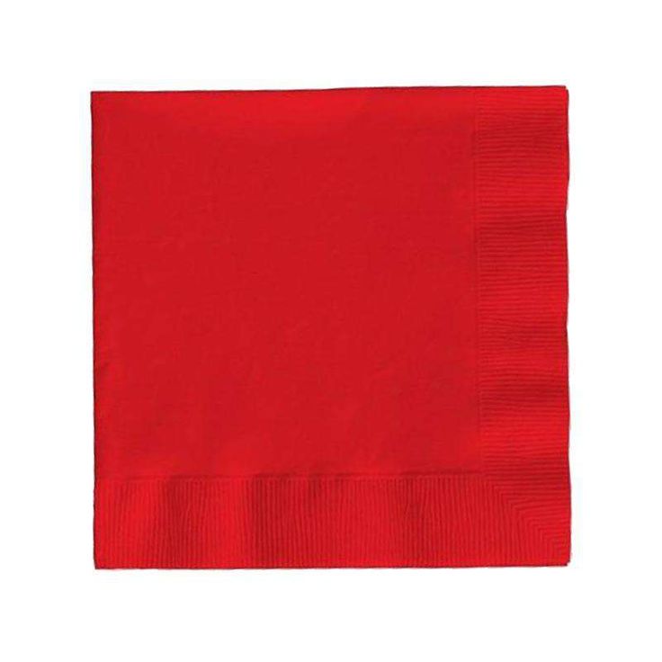 Classic Red Paper Beverage Cocktail Napkins