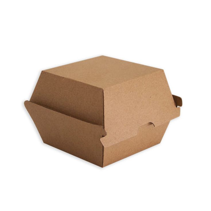 Corrugated Kraft Plain Brown Large Burger Box