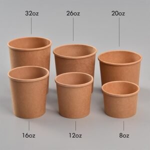 Eco friendly Kraft Paper Soup Tub Buy disposable soup cups insulated soup container Hot Soup Tub Product on Food Packaging Shanghai SUNKEA Packaging Co Ltd