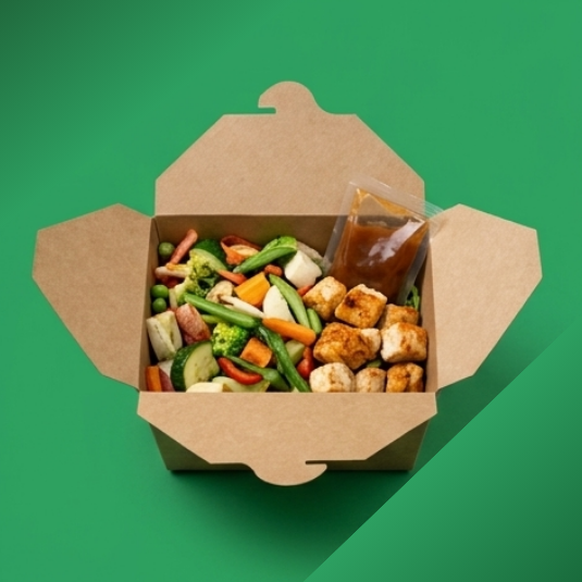 Foldable Brown Kraft Box 500ml (4)