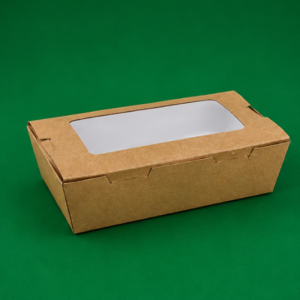 Kraft PE Lunch Box (Window) 1200ml