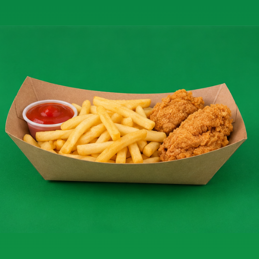 Large Kraft Boat Trays (2)