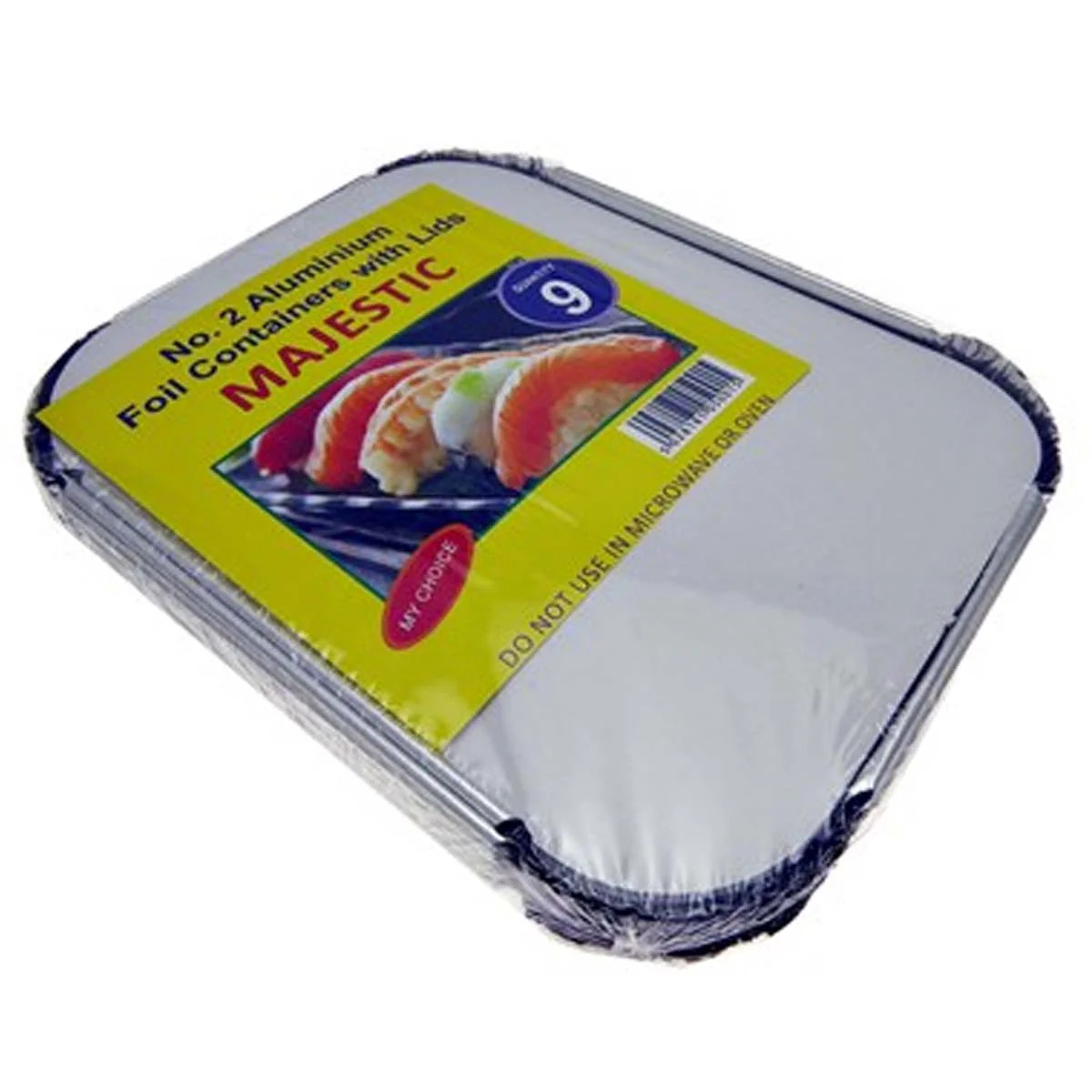 Majestic FoilContainerswithLidsno.2 9Pack