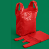 Poly Carrier Bags Red “11x17x21”
