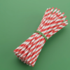 Red Stripped Paper Drinking Straws 6mm