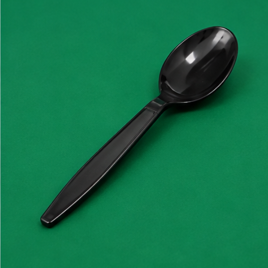 Reusable Black Plastic Spoons