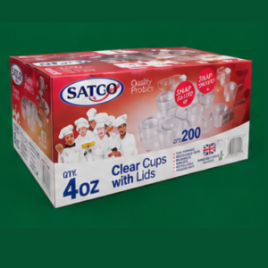 Satco 4oz Round Containers + Lids (3)