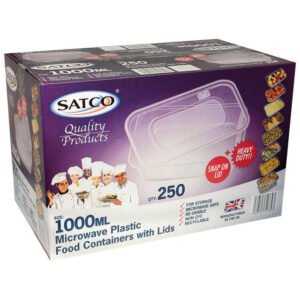 Satco Microwave Container Lid 1000ml a pack of 250 3802 25649