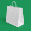 XL White Twisted Handle Bags