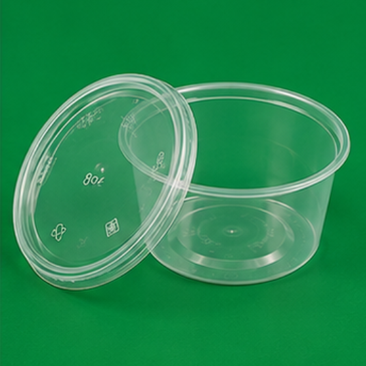 12oz Plastic Round Containers & Lids (2)