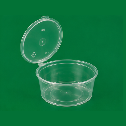 4oz Sauce Pots With Hinged Lids (3)