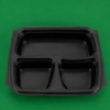 Black Base Containers 3 Compartment