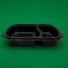 HD 2 Comp. Black Containers & LIDS (2)