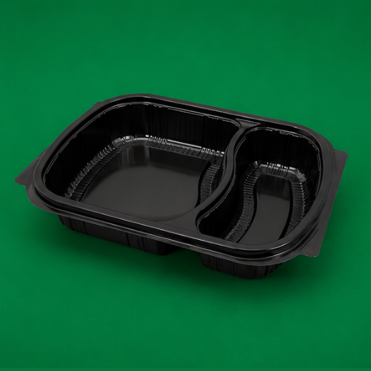 HD 2 Comp. Black Containers & LIDS (3)