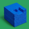 Jumbo Carrier Bags (Blue) 13x19x23