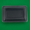 Rect. 38oz Black Base Containers (3)